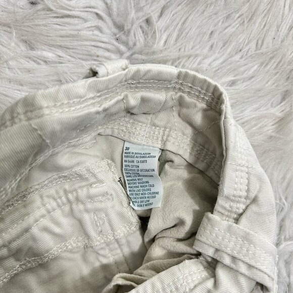 American Eagle Cargo Shorts Mens 30 Ivory Extreme Flex Longer Length Distressed - Picture 10 of 11